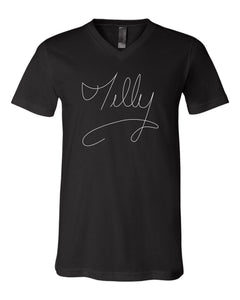 Unisex Short Sleeve V-Neck Tilly T-Shirt