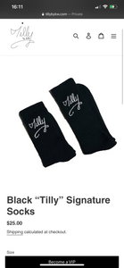 Black “Tilly” Signature Socks